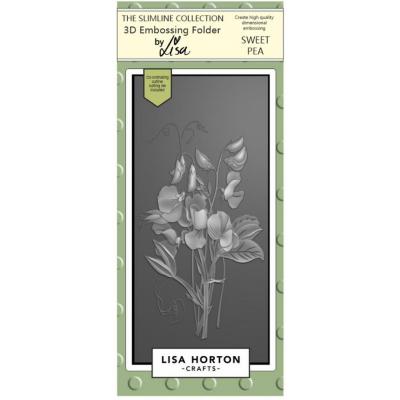 Lisa Horton Crafts 3D Embossing Folder - Sweet Pea